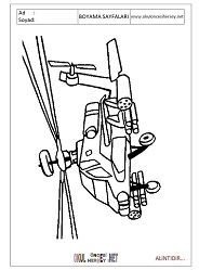 Helikopter boyama sayfaları
